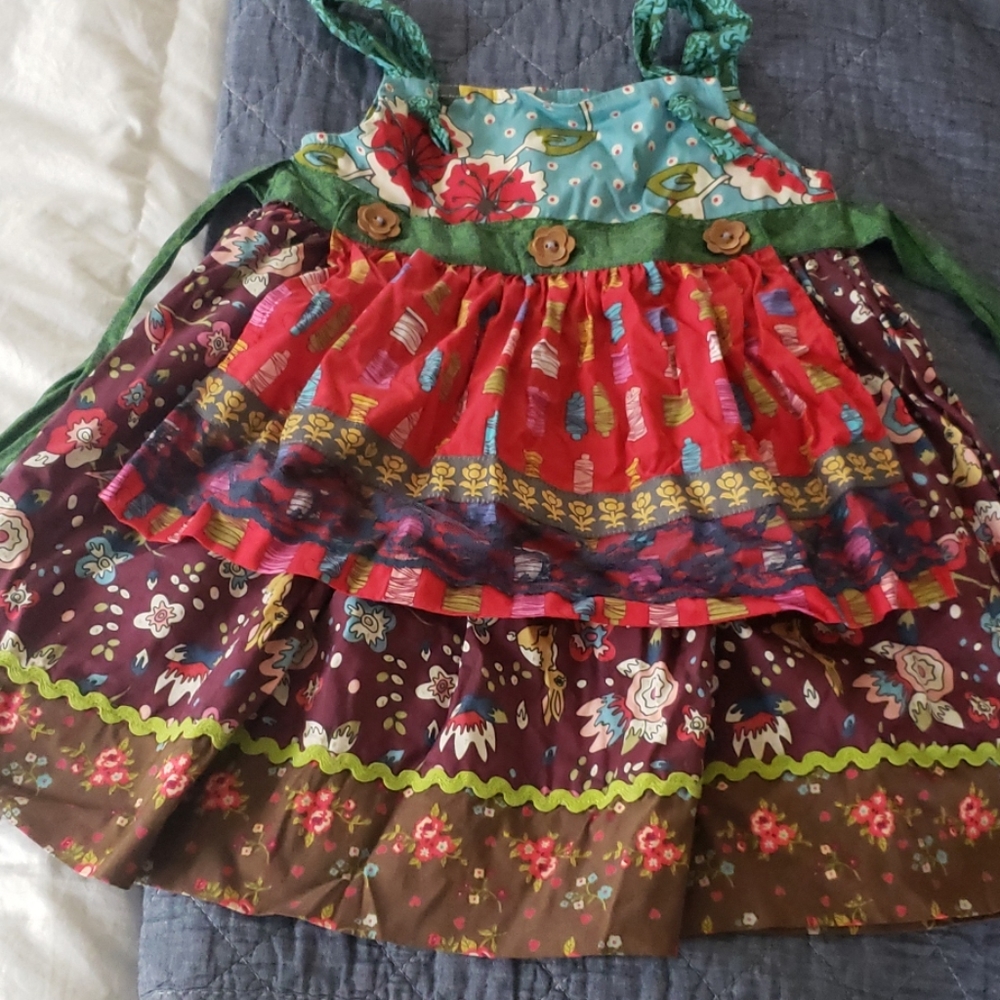 Paint by Numbers Knot Dress. Size 4 excellent